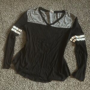 Pink V Neck Longsleeve